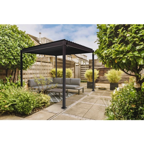 Pergola ogrodowa stalowa MIRADOR 80 Solid 3 x 2,4m Antracyt